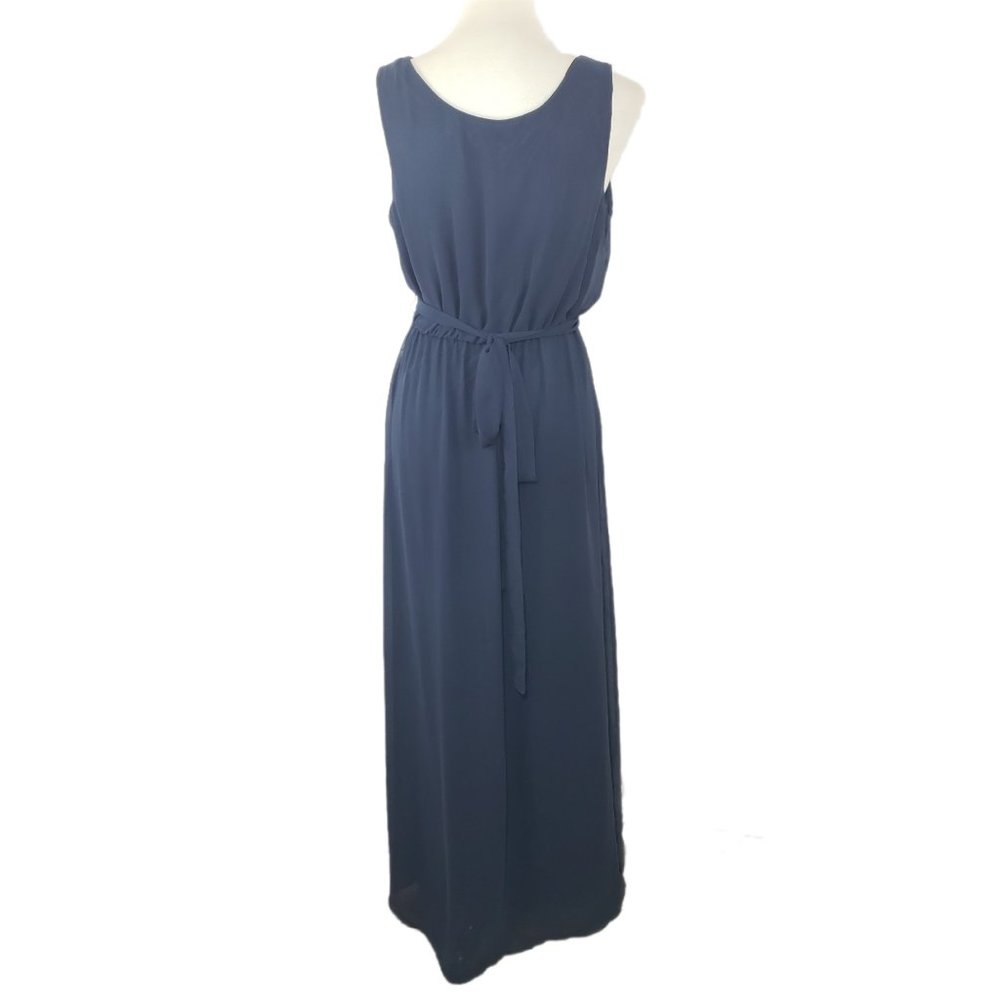 Forever 21 Blue Floor-Length Maxi Gown Medium - Picture 5 of 8